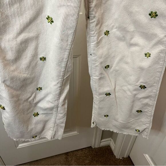 Forever 21 Corduroy Women’s Carpenter Pants Size XS Smiley Face Flowers - Picture 3 of 12